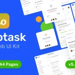 رابط کاربری IOTask - web UI kit for project management apps
