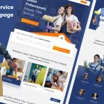 قالب فیگما Power tools store Landing Page Template دانلود قالب فیگما Labor Services Landing Page