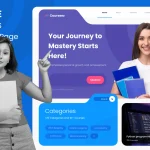 قالب فیگما Ai Creative Marketing services landing page دانلود قالب فیگما Online Courses - Landing Page Template