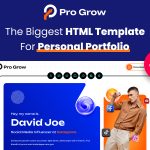 قالب Next JS استارت آپ و خدمات هوش مصنوعی Aithm دانلود قالب HTML نمونه کار مدرن و شخصی Pro Grow