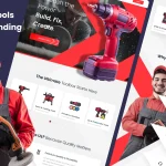 دانلود قالب فیگما Ai Driven Design Software Landing Page قالب فیگما Power tools store Landing Page Template