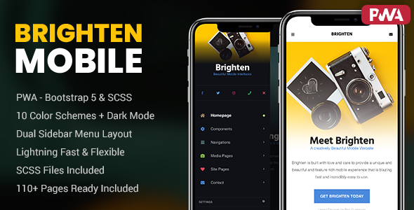 دانلود قالب موبایل Brighten Mobile