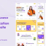 قالب شرکتی و فناوری اطلاعات وردپرس CodeForge دانلود قالب فیگما Education Website
