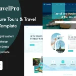قالب سرویس استریم آنلاین و شبکه تلویزیونی وردپرس MediaFlex قالب فیگما TravelPro - Tours and Travel Figma Template