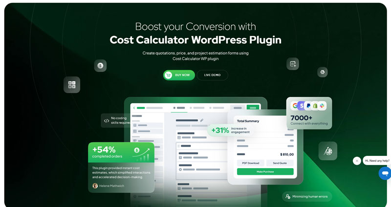 دانلود افزونه وردپرس Cost Calculator Builder PRO