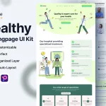 قالب فیگماHealthy Expert care landingpage ui kit