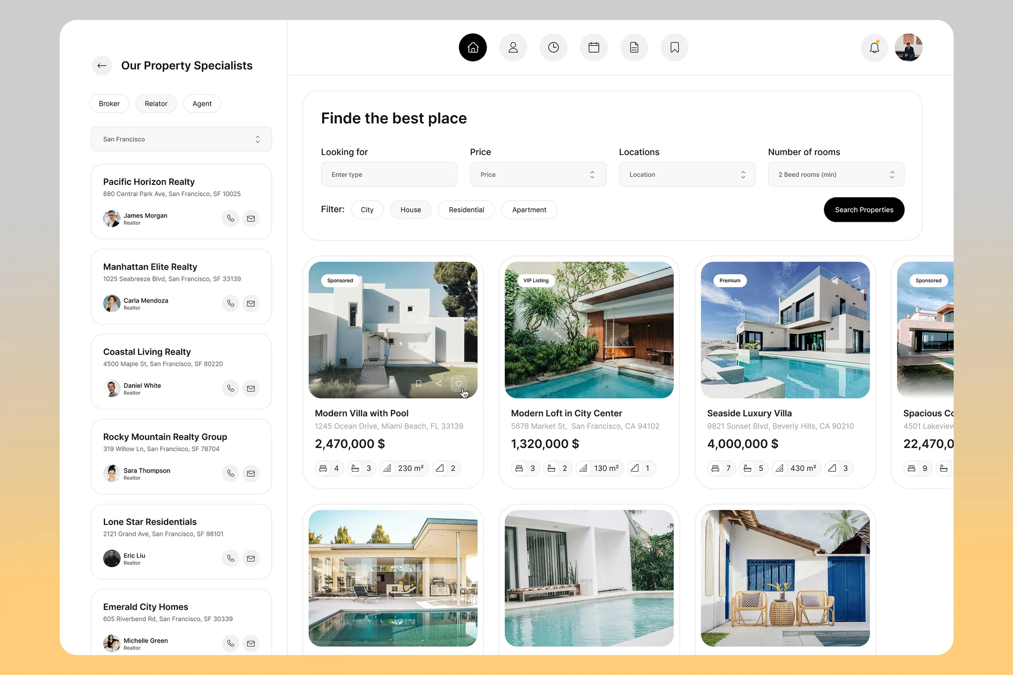 قالب RealEstatePro - داشبورد املاک و مستغلات