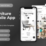 دانلود قالب فیگما اپلیکیشن موبایل فروش مبلمان Furniture Mobile Apps
