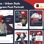 دانلود قالب پست اینستاگرام پرتره Tredas - استایل شهری و اسپرت