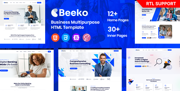 قالب راست چین Beeko - چندمنظوره کسب‌وکار HTML