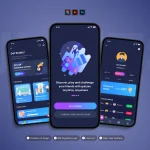 قالب Tech Green – امضای ایمیل شرکتی و مدرن کیت UI اپلیکیشن موبایل Blue Quiz