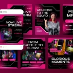 دانلود قالب پست اینستاگرام Esport Gaming - طراحی حرفه‌ای برای گیمرها