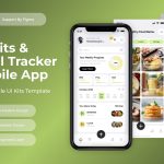 دانلود قالب اپلیکیشن موبایل ردیاب عادات و غذا