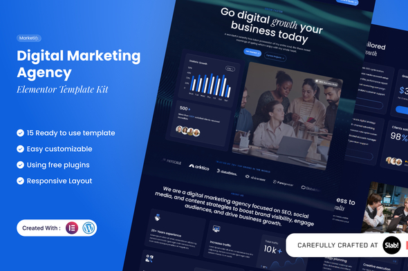 قالب المنتور Marketify - طراحی سایت آژانس دیجیتال مارکتینگ