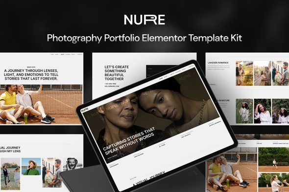 قالب المنتور Nure - طراحی سایت عکاسی و پورتفولیو