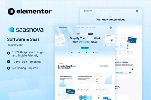 قالب المنتور SaaSNova - طراحی سایت نرم‌افزار و SaaS