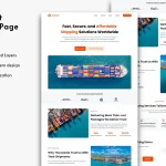 دانلود قالب فیگما صفحه فرود حمل و نقل Shipment