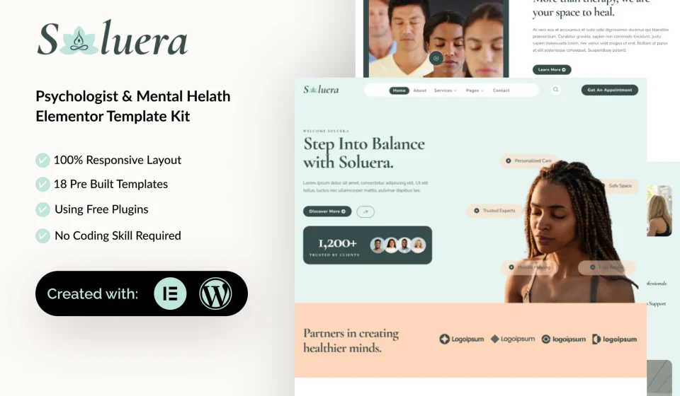 دانلود کیت المنتور Soluera - خدمات روانشناسی و سلامت روان