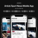 دانلود افزونه وردپرس Instagram Feed Pro کیت UI اپلیکیشن موبایل Sports News Article - طراحی اپلیکیشن اخبار ورزشی