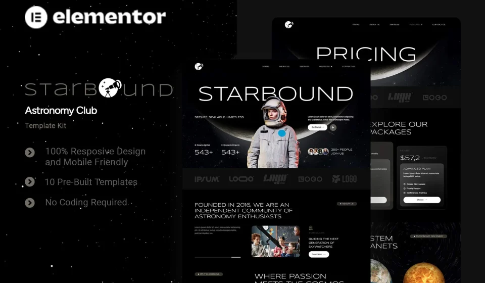 قالب المنتور Starbound - طراحی سایت باشگاه ستاره‌شناسی