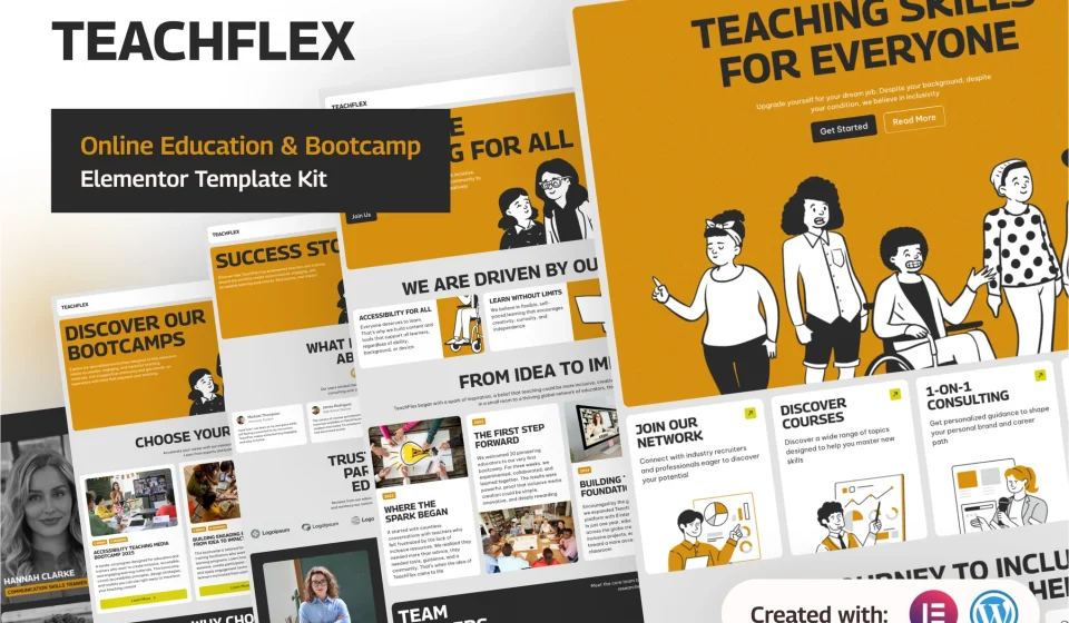 قالب TeachFlex - طراحی سایت آموزش آنلاین و بوت‌کمپ