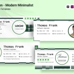 قالب فیگما Norell – طراحی سایت پورتفولیو شخصی و آژانس خلاق قالب Tech Green - امضای ایمیل شرکتی و مدرن