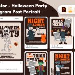 دانلود قالب پست اینستاگرام هالووین Skresfor
