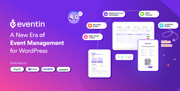 دانلود افزونه وردپرس Eventin Pro - افزونه مدیریت رویداد و فروش بلیط وردپرس