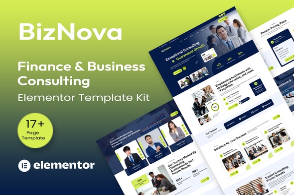 دانلود کیت المنتور BizNova - قالب مشاوره کسب‌وکار و مالی