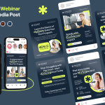 دانلود قالب کاروسل شبکه‌های اجتماعی - وبینار کسب‌وکار