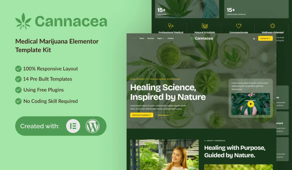 دانلود قالب Cannacea – کلینیک و محصولات گیاه دارویی