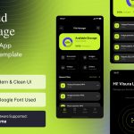 دانلود قالب Figma اپلیکیشن موبایل Cloud Storage (ذخیره‌سازی ابری)