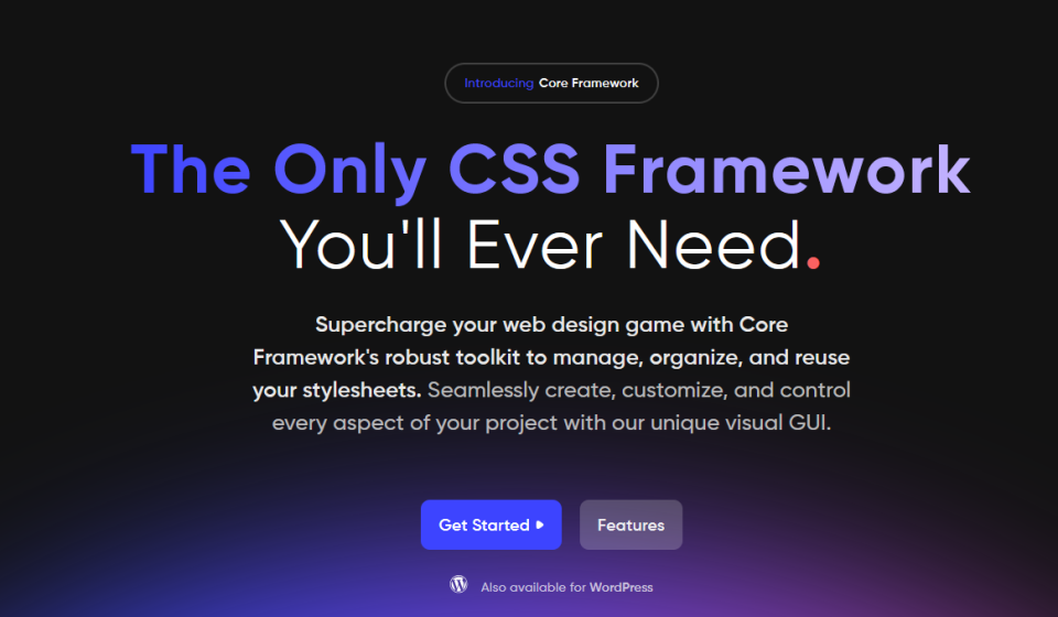 دانلود افزونه وردپرس CoreFramework - فریمورک CSS وردپرس