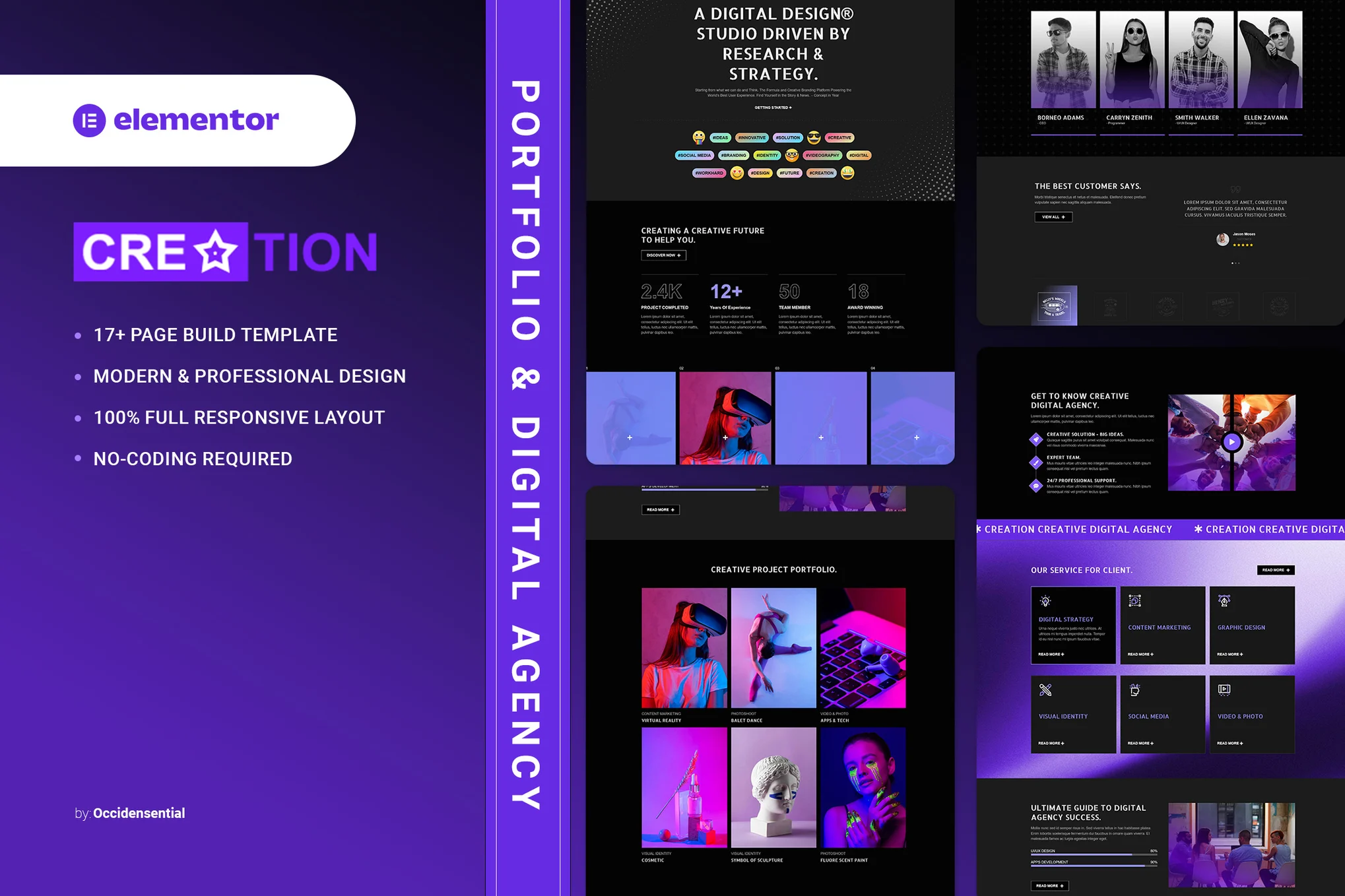 دانلود کیت قالب المنتور Creation - نمونه‌کار و آژانس دیجیتال