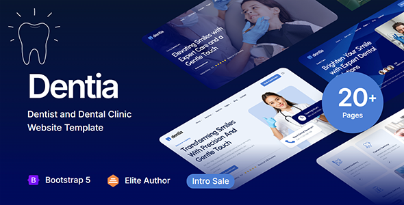 قالب Dentia - طراحی سایت دندانپزشک و کلینیک دندانپزشکی