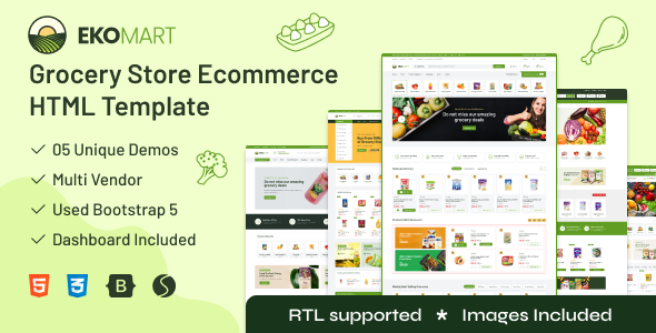 دانلود قالب HTML فروشگاه اینترنتی راست چین Ekomart