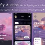 دانلود قالب Figma اپلیکیشن موبایل Enefty Auction (حراج NFT)