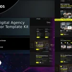 دانلود کیت قالب المنتور Exdos - آژانس دیجیتال و نمونه‌کار