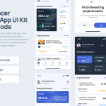 دانلود قالب Figma اپلیکیشن موبایل سفارش غذا (Food Order) دانلود قالب اپلیکیشن موبایل فریلنسر- حالت روشن