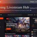 دانلود قالب Figma داشبورد Gaming Livestream Hub