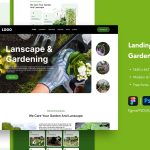 دانلود لندینگ پیج خدمات باغبانی (قالب Figma و PSD)