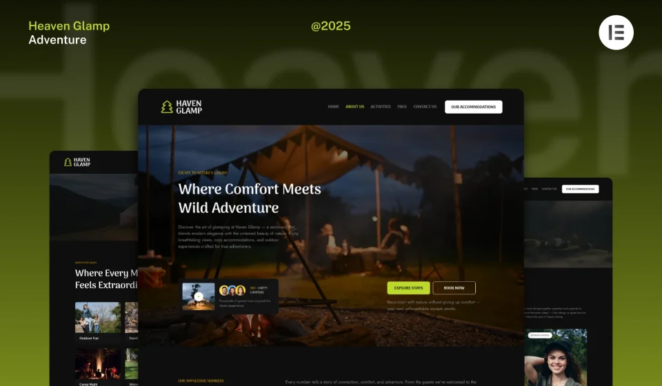 دانلود کیت قالب المنتور Haven Glamp - کمپینگ لوکس و ماجراجویی