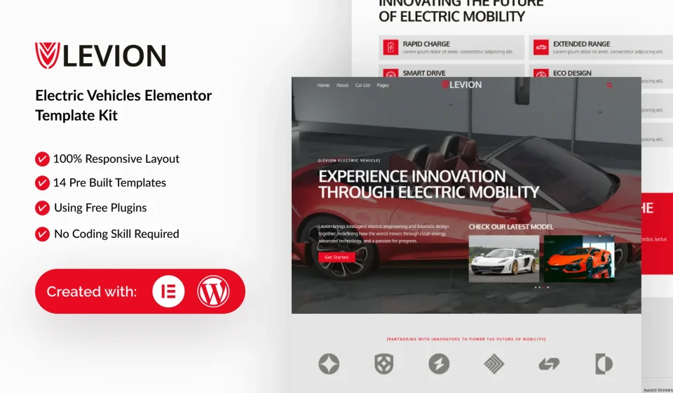 دانلود قالب Levion – کیت خودرو و شارژر برقی برای المنتور