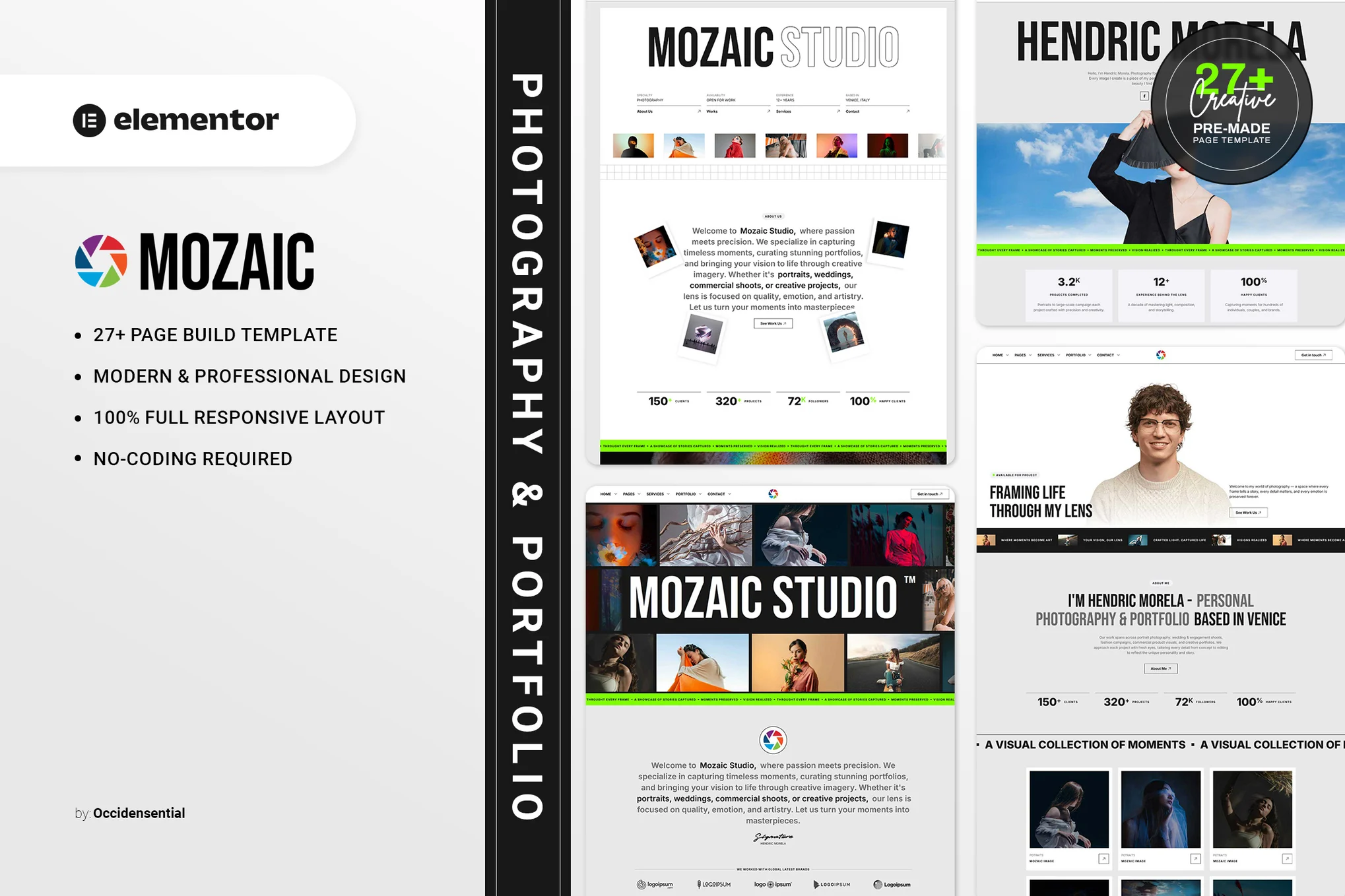 دانلود کیت المنتور Mozaic - عکاسی و Portfolio خلاق