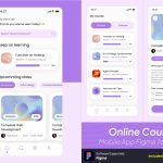 دانلود قالب Figma اپلیکیشن موبایل Pet Adoption دانلود قالب Figma اپلیکیشن موبایل Online Course
