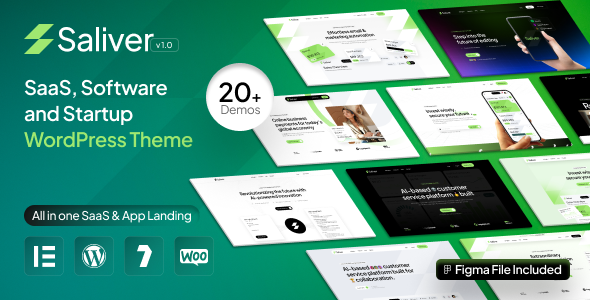 دانلود قالب وردپرس Saliver - استارتاپ و ساس (SaaS) فناوری