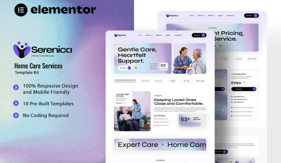 دانلود قالب Serenica – کیت مراقبت در منزل برای المنتور دانلود قالب Serenica – کیت مراقبت در منزل برای المنتور