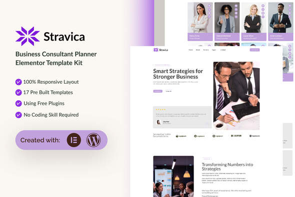 دانلود کیت المنتور Stravica - قالب مشاور کسب‌وکار و شرکت‌های کورپوریت