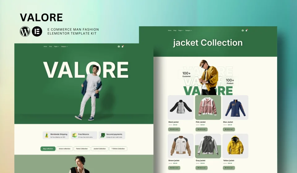 دانلود قالب Valore – کیت فروشگاه مد و فشن برای المنتور