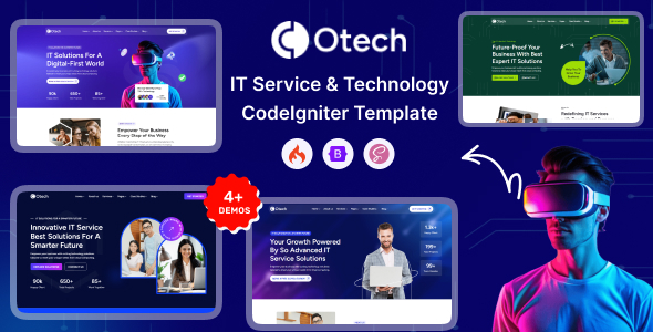 دانلود قالب CodeIgniter استارتاپ فناوری و خدمات IT - oTech